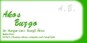 akos buzgo business card
