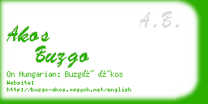 akos buzgo business card
